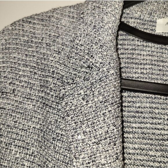 Amina Rubinacci Knit Sequin Button Blazer Jacket Size 48   Linen Blend Beautiful - Picture 2 of 8